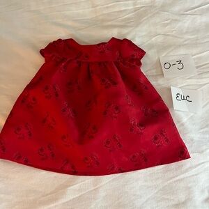 Janie and Jack Red Rose Christmas Holiday Dress